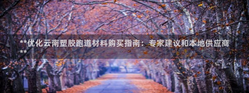 尊龙一人生就是博尊：**优化云南塑胶跑道材料购买指南