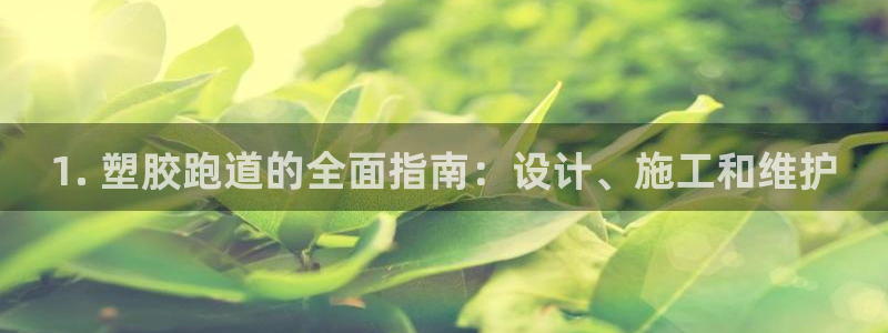 尊龙手机官方客户端下载安装：1. 塑胶跑道的全面指南：设计、施工和维护